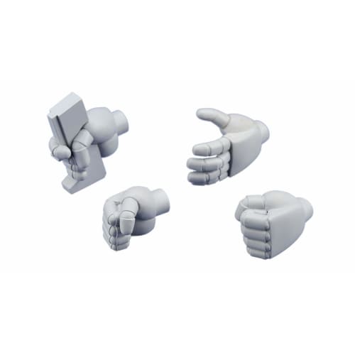 Brick Works 80's Eighties Power Hand, Medium Size, Plastic Model Parts, PH-002R