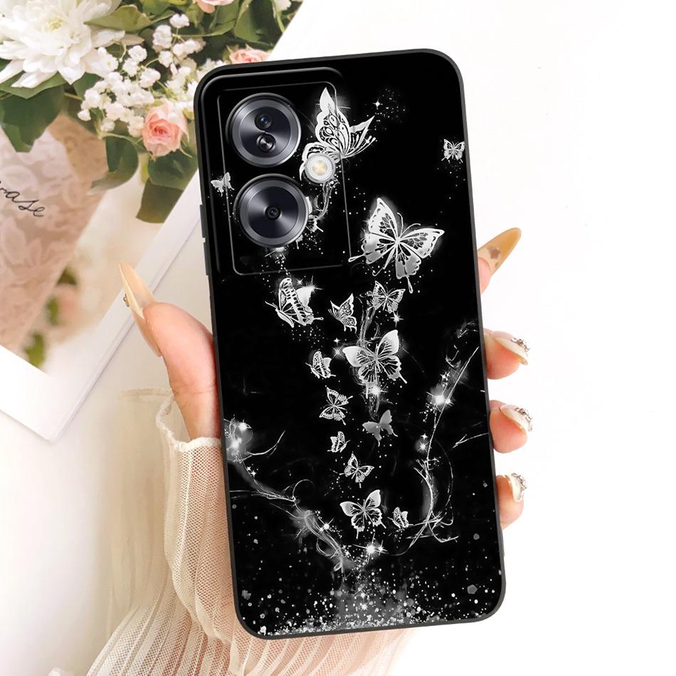 For OPPO A79 5G Cute Cat Flower Cartoon Phone Case For Oppo A79 CPH2553 CPH2557 Shockproof Soft Silicone Covers Bumper