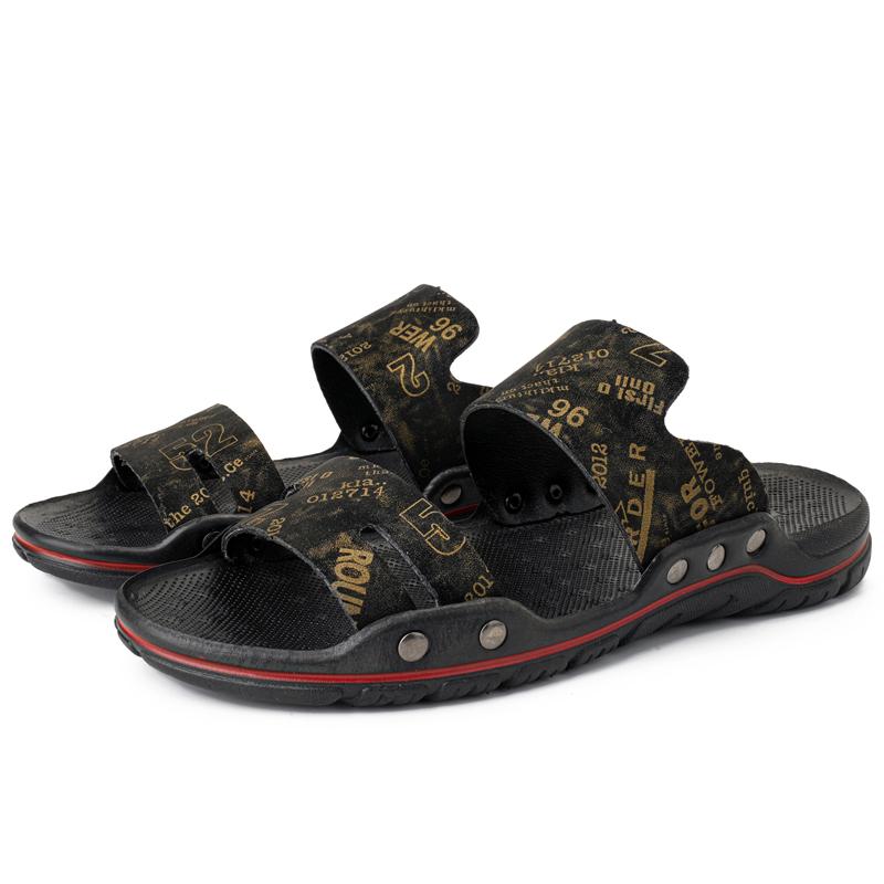 Men Slippers Gladiator Sandals Outdoor Summer Roman Sandals Open Toe Beach Shoes Plus Size