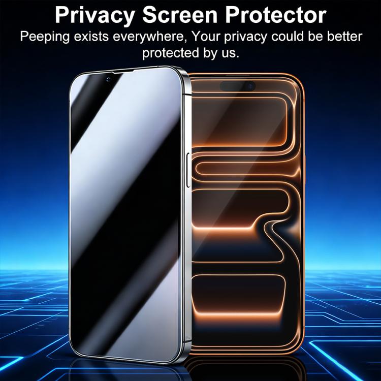 XDcase 5pcs / Pack Silk Screen Printed Anti-Peep Tempered Glass Screen Protector