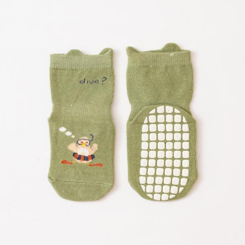 Baby Cartoon Floor Socks Baby Toddler Socks Spring and Summer Pure Cotton Breathable Non-slip Bottom Children's Socks Trampoline Socks
