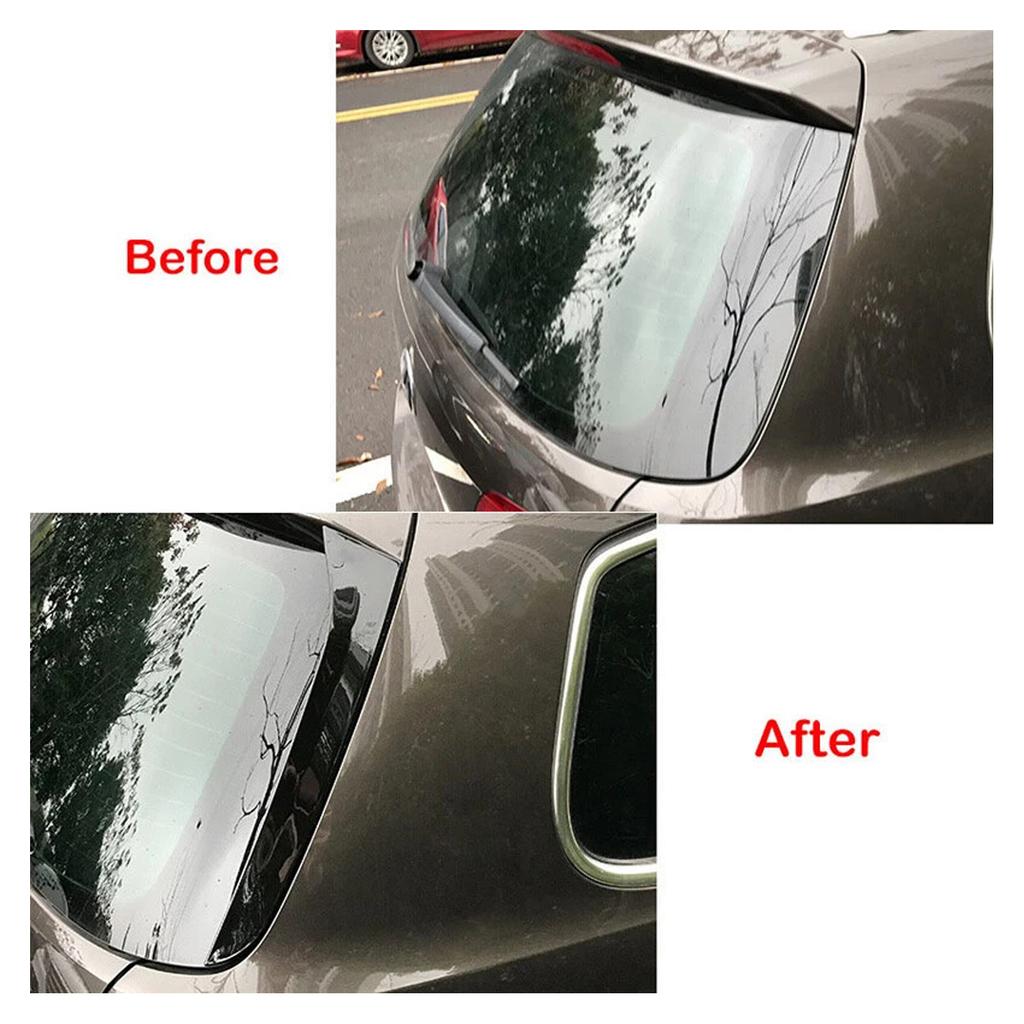 Gloss Black Pair Rear Window Side Wing Spoiler For VW Passat B7 Wagon 11-15
