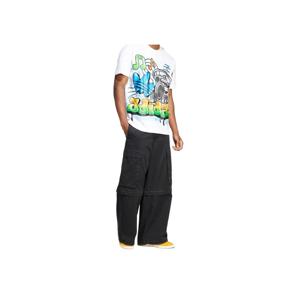 adidas Oryginalne Adilenium Luźne Spodnie Cargo Sportowe Codzienne Męskie Czarne JY6293