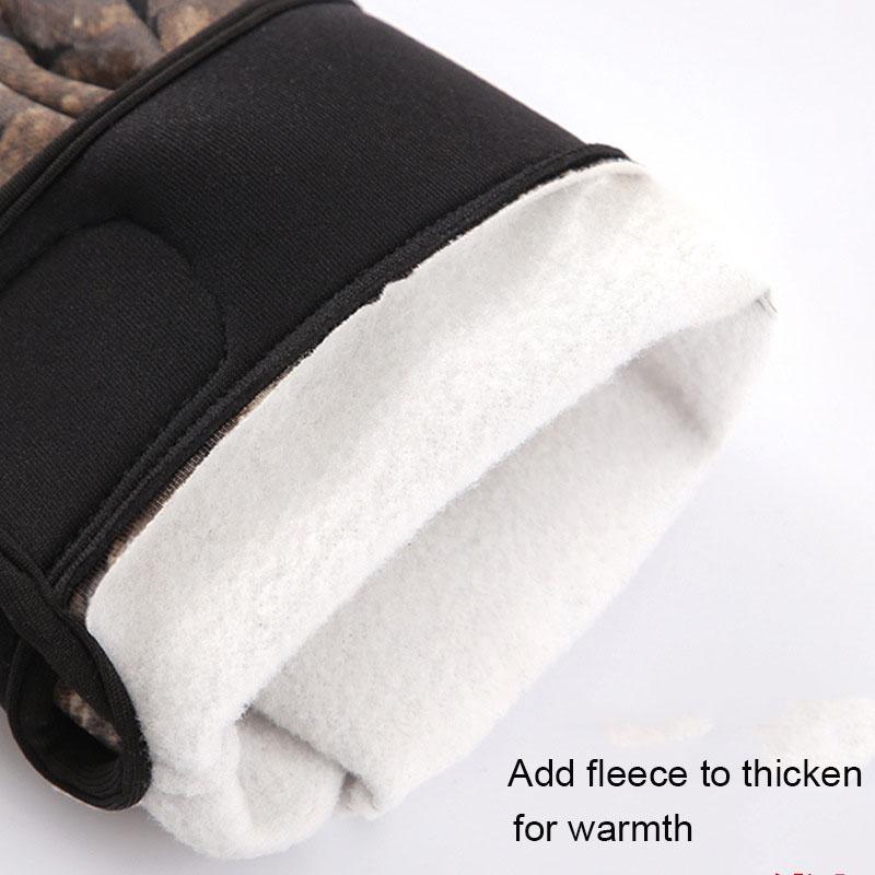 Autumn Winter Warm Outdoor Activity Glove Thickened Cotton Warm Mittens Ski Fishing Bicycle Riding Water Resistant Gloves Non slip