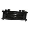17PCS Motorcycle Oil Cooler Radiator Set Aluminum 4 Row Engine Oil Cooling Kit Replacement for Monkey 125cc‑140cc Black