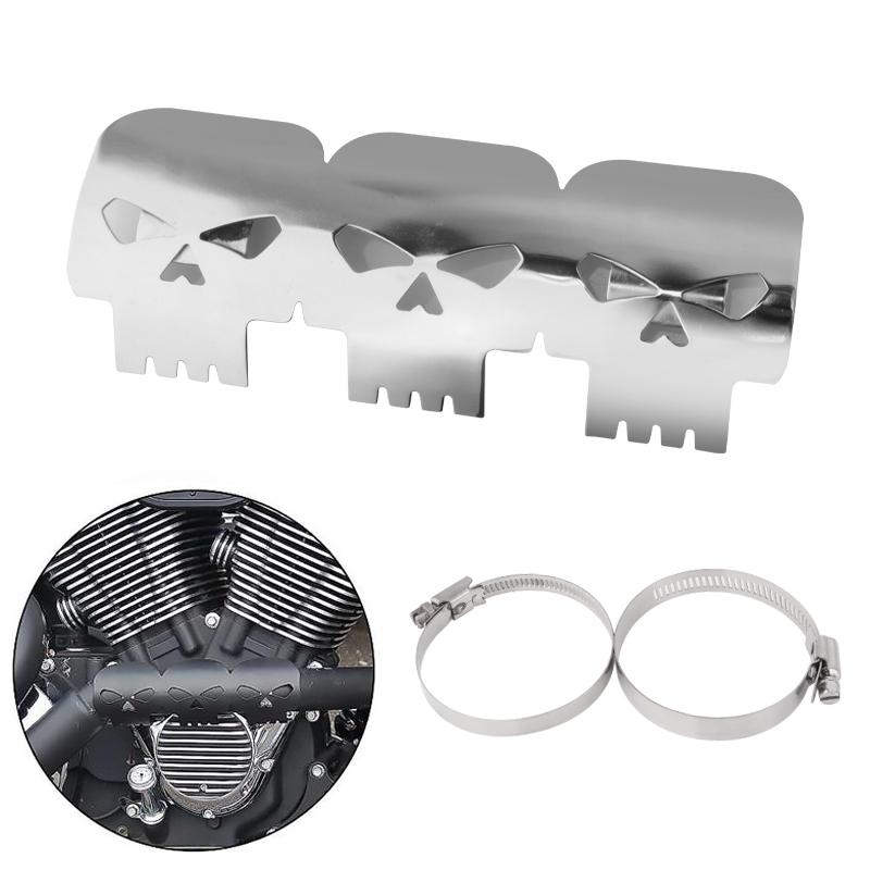 Motorcycle Custom Steel Exhaust Pipe Heat Shield Cover Muffler Protector Guard Accessories Universal Fit For Harley Honda Yamaha