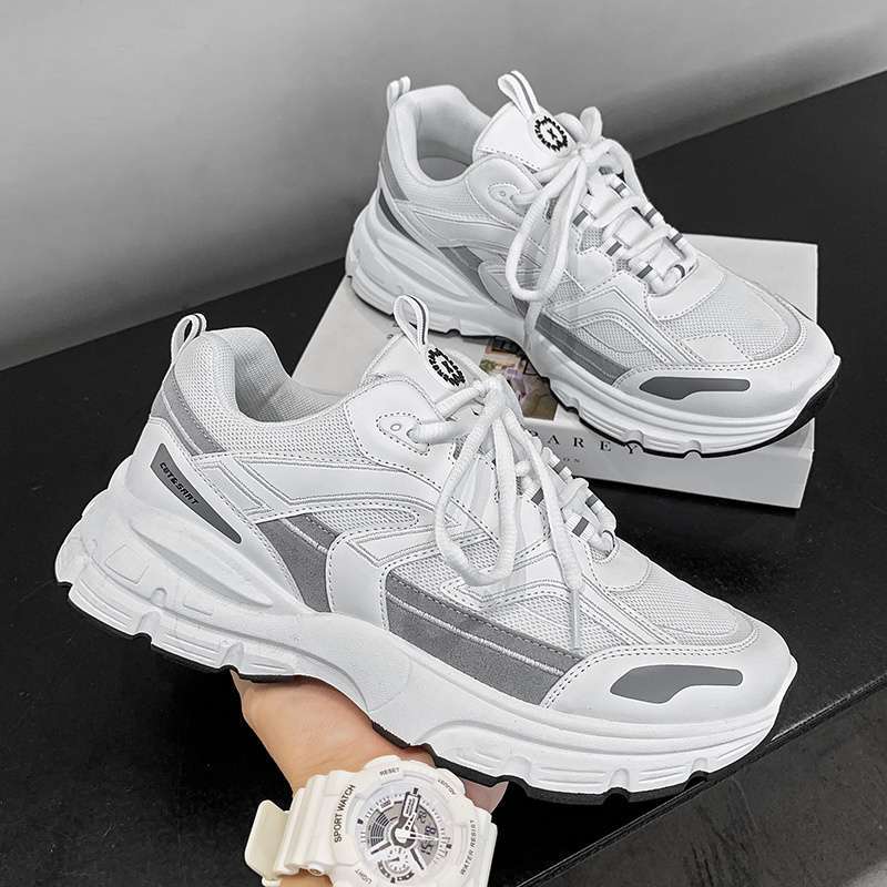Men's shoes summer 2025 new breathable mesh ins youth shoes versatile platform dad shoes sports trendy shoes