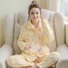Winter Pajamas Coral Velvet Thickened Small Plus Velvet Warm Coral Long-sleeved Suit Two-piece Pajamas Women Autumn and Winter
