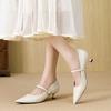 Retro style fashion versatile temperament buckle shallow mouth single shoes spring new pointed thin heel Mary Jane G312-71