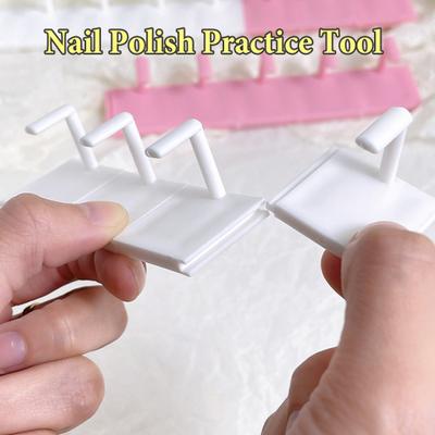 Yousheng 10 Stück Nagel-Übungsständer Halter für falsche Nagelspitzen DIY Home Salon Nagelkunst-Displayständer Anfänger Maniküre Mal-Übungsbasis