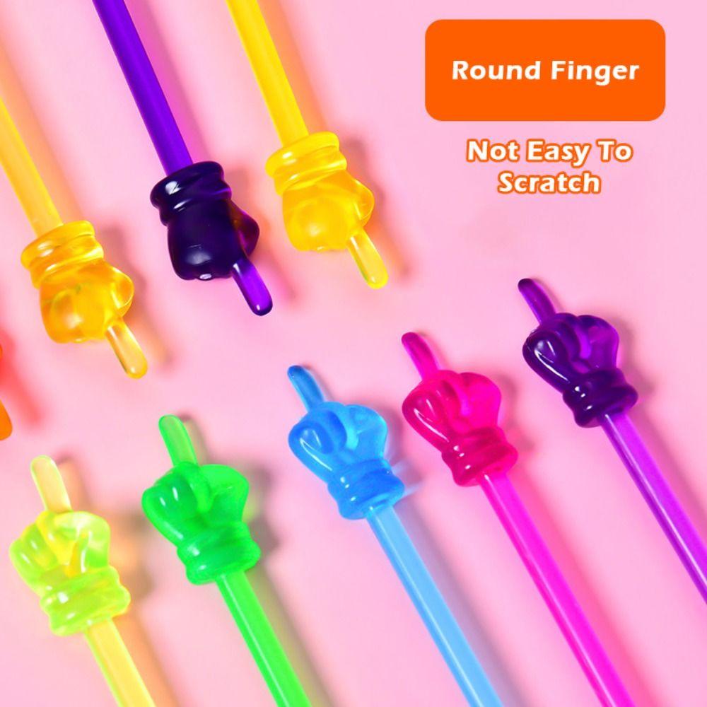 10pcs Simple Macaron/Transparent Teaching Stick Finger Design Handheld Teaching Pointer Whiteboard Pointer Students