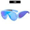 Fashion Steampunk  Y2K non-polarized Sunglasses Men Luxury One Piece Large Frame Outdoor Sports Goggle