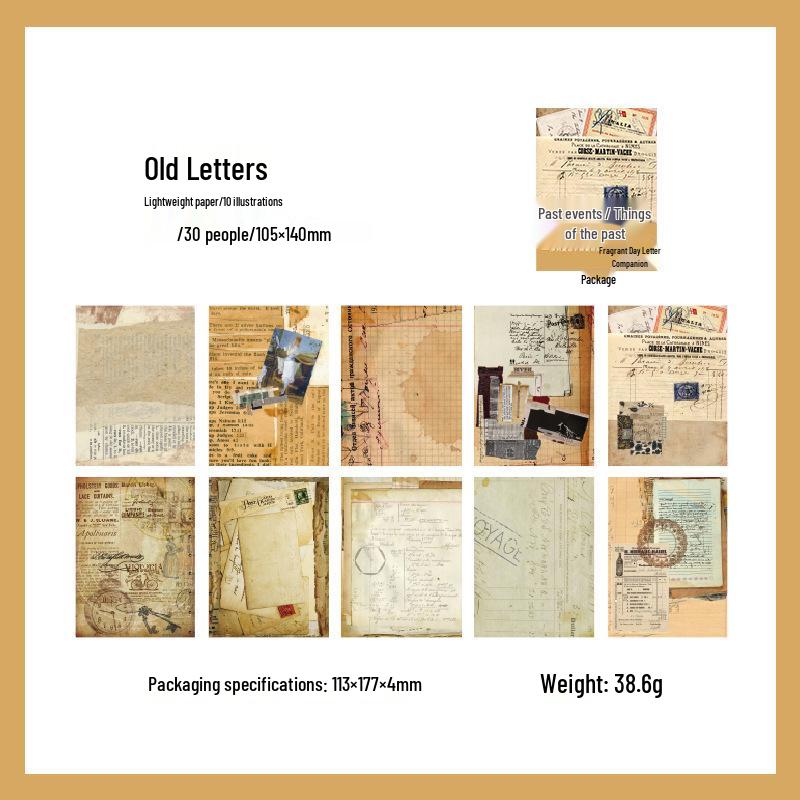 Ретро-дневник DIY Декор: 30 красивых бумажных листов для прошлых событий в 6 стилях