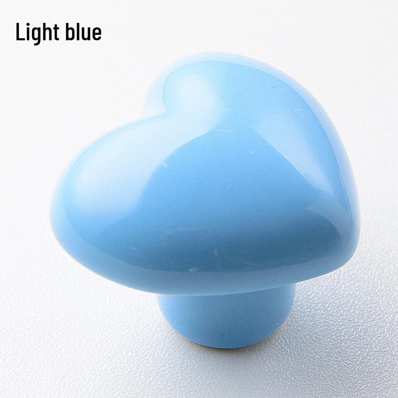 Spot Love Ceramic Children's Wardrobe Handle - Cartoon Cabinet & Drawer Adhesive Hook