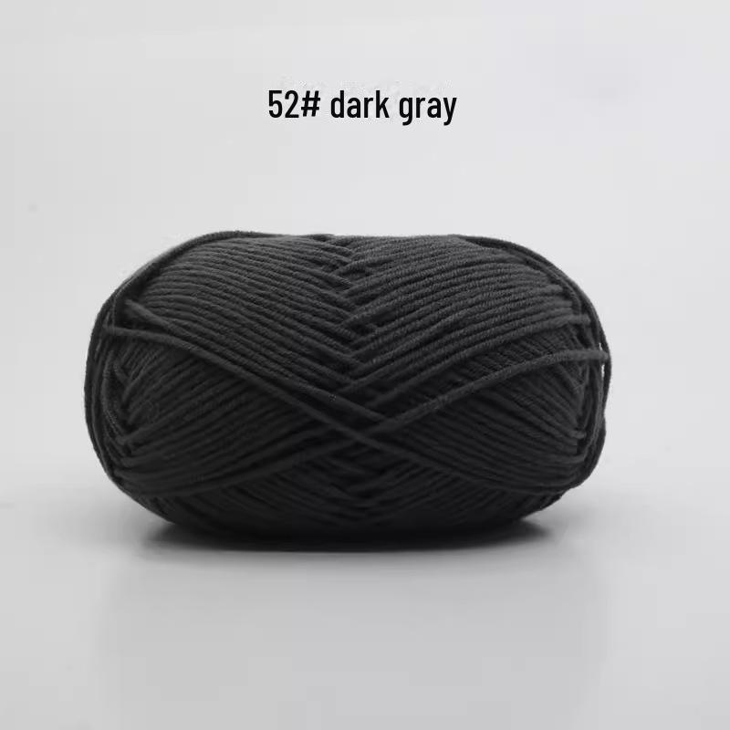 4 Strands Medium Thick Milk Cotton Yarn for Hand-Woven Baby Projects