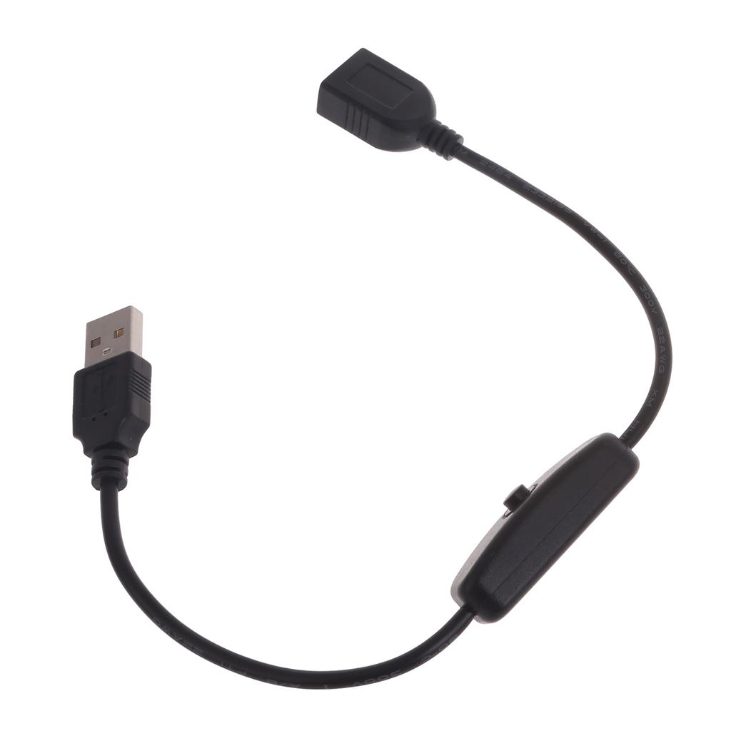 USB Cable with Switches, 1-Pack USB Male to Female Extension Cord Inlines Rockeres On/Off Switches for Driving Recordering