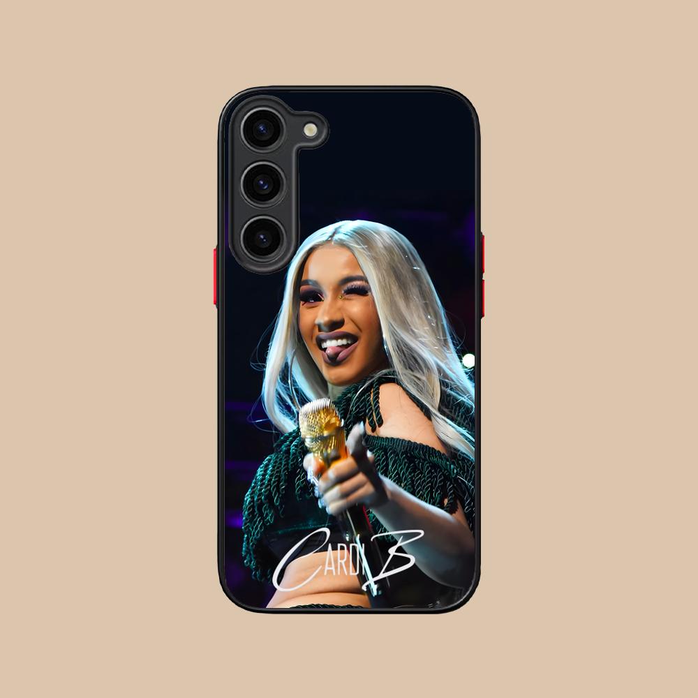 Cardi B Silicone Mobile Phone Case for Samsung Galaxy S26 S25 S24 S23 S22 S21 Plus FE Ultra Colorful Cover