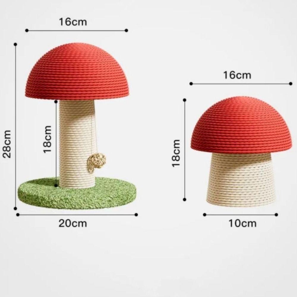 Red Mushroom Shaped Cat Scratch Board Scratch Resistant Cat Toys New Cat Scratcher  Pet Supplies