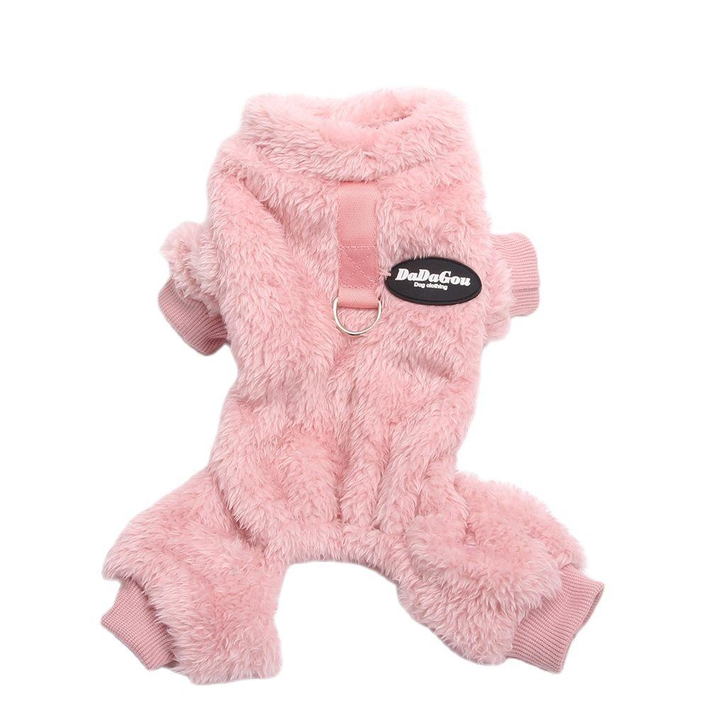 Winter Dog Cat Striped JumpSuit Hoodie Solid Design Pet Puppy Pajamas Cat Puppy Nightshirt T-Shirt  Suitable for Going Out