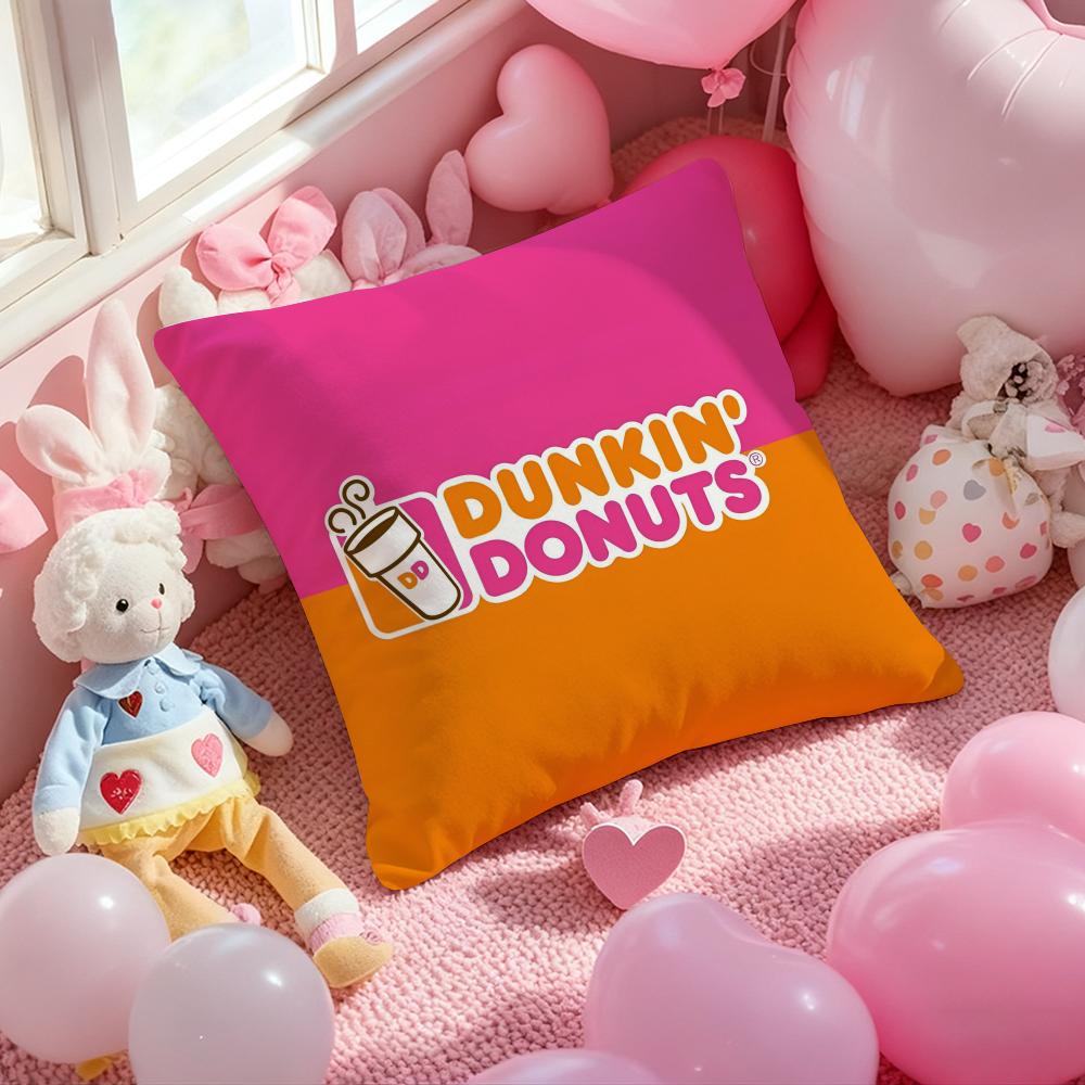 Dunkin' Donuts Cushion Cover Pattern Printed Pillowcase For Living Room Sofa Cushion Cover & Bedroom Decor