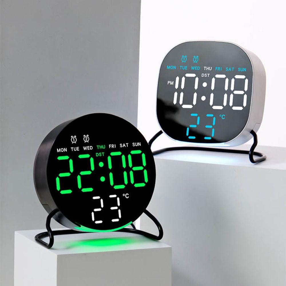 Multi-functional Digital LED Clocks Atmosphere Lights Display Table Clock  Home Decor
