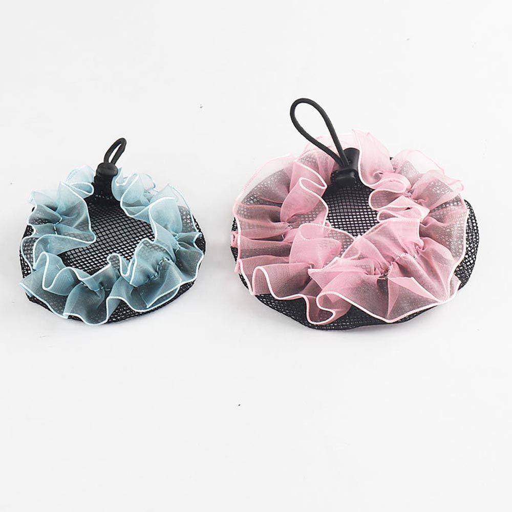 Lace Hollow Hairbands Ponytail Holder Girls Drawstring Snoods Hair Holder Ballet Bun Hair Nets