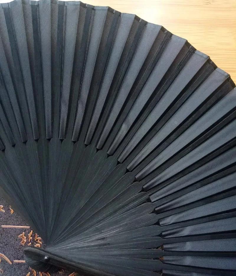 Chinese Style Black Vintage Hand Fan Folding Fans Dance Wedding Party Favor  Chinese Dance Party Folding Fans KTY