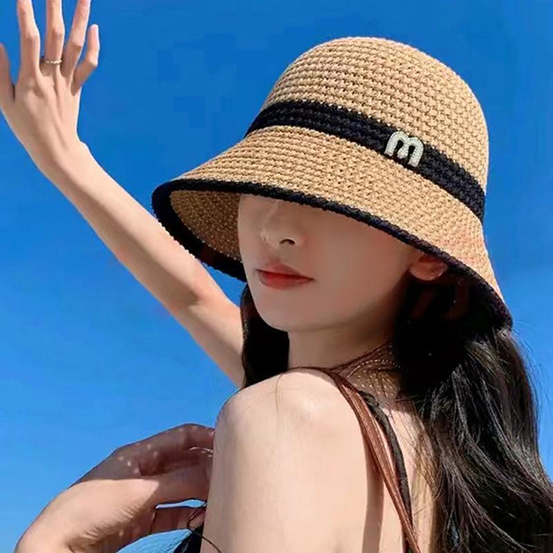 Summer Bucket Hats Cap For Women Double Layer Spring Fisherman Hat Outdoor Foldable Suncreen Beach Hat