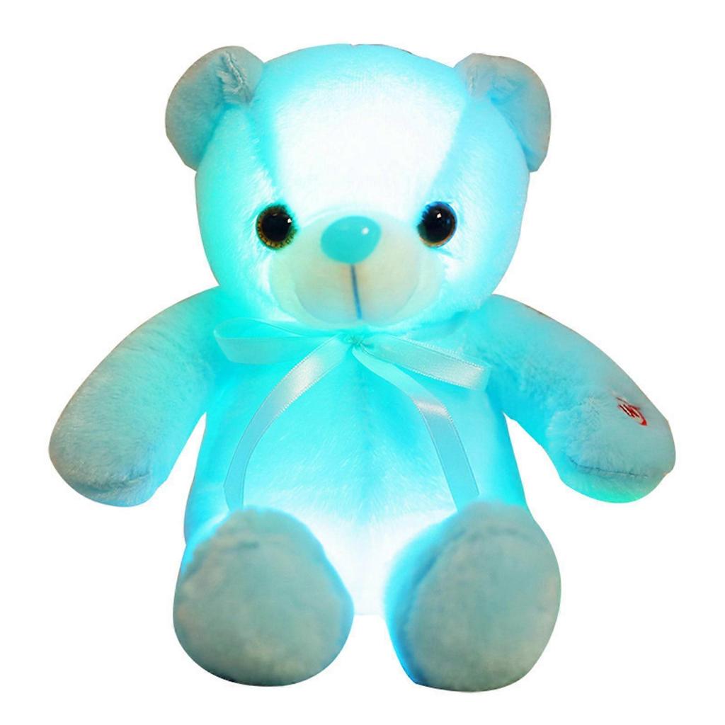 LED Teddy Bear Plush Toy - Light Up Glowing Stuffed Animal for Kids & Adults, Colorful Luminous Lighted Doll Gifts for Birthdays & Valentine