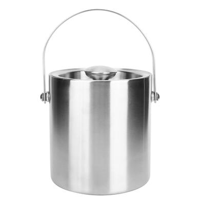 Cubitera con Tapa Acero Inoxidable Doble Capa Barril Vino Champán Suministros Bar 2L