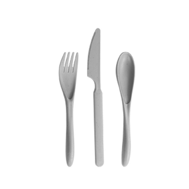 Wheat Straw Travel Cutlery Set: Knife, Fork, Spoon with Storage Box