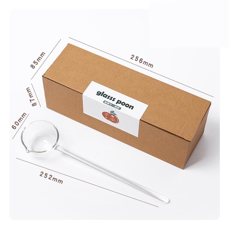 Creative Milk Coffee Dessert Glass Spoon Ice Cream Dessert Scoop Tea Stirring Cocktail Teaspoon Handmade Sharp Mouth Soup Spoon