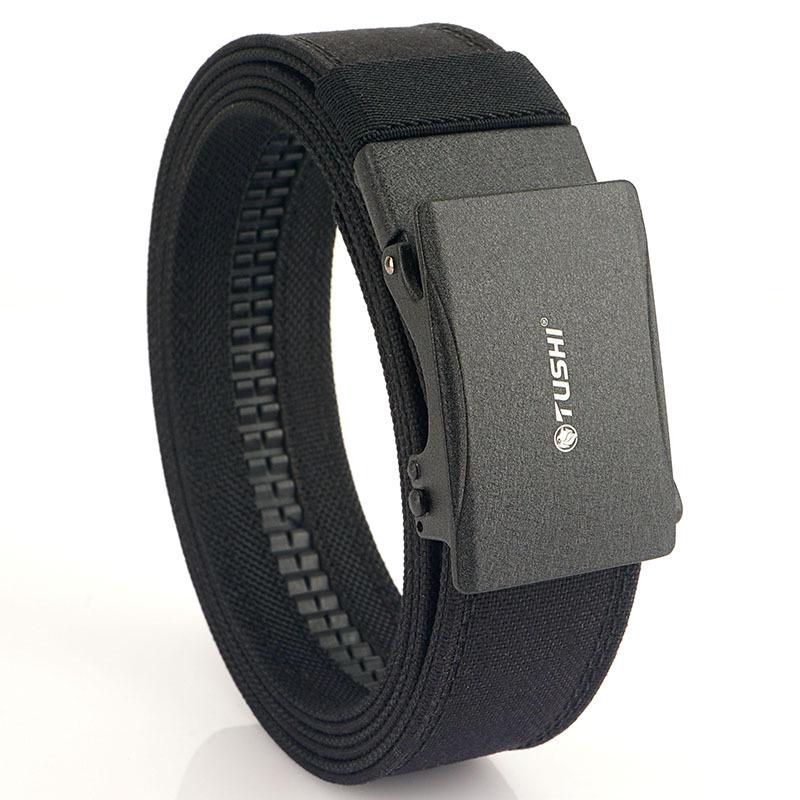 

Мужской тактический ремень для активного отдыха с автоматической пряжкой - утолщенный, закаленный, двухслойный ремень для стрельбы и тренировок 120cm