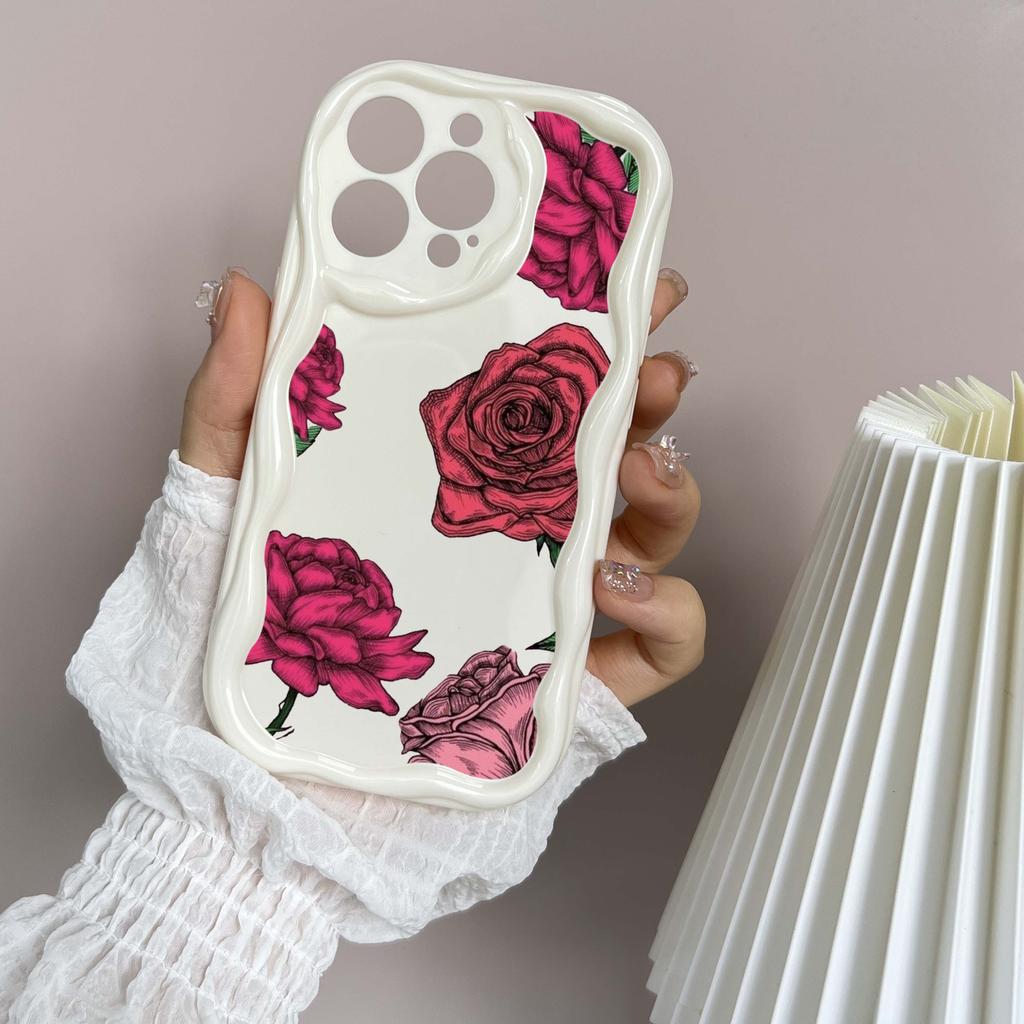 LZ16 Flower Clear Soft Wave Phone Cases for iPhone 15 13 Pro Max 12 Mini 14 8 Plus XS Max XR 6 Protection Back Cover
