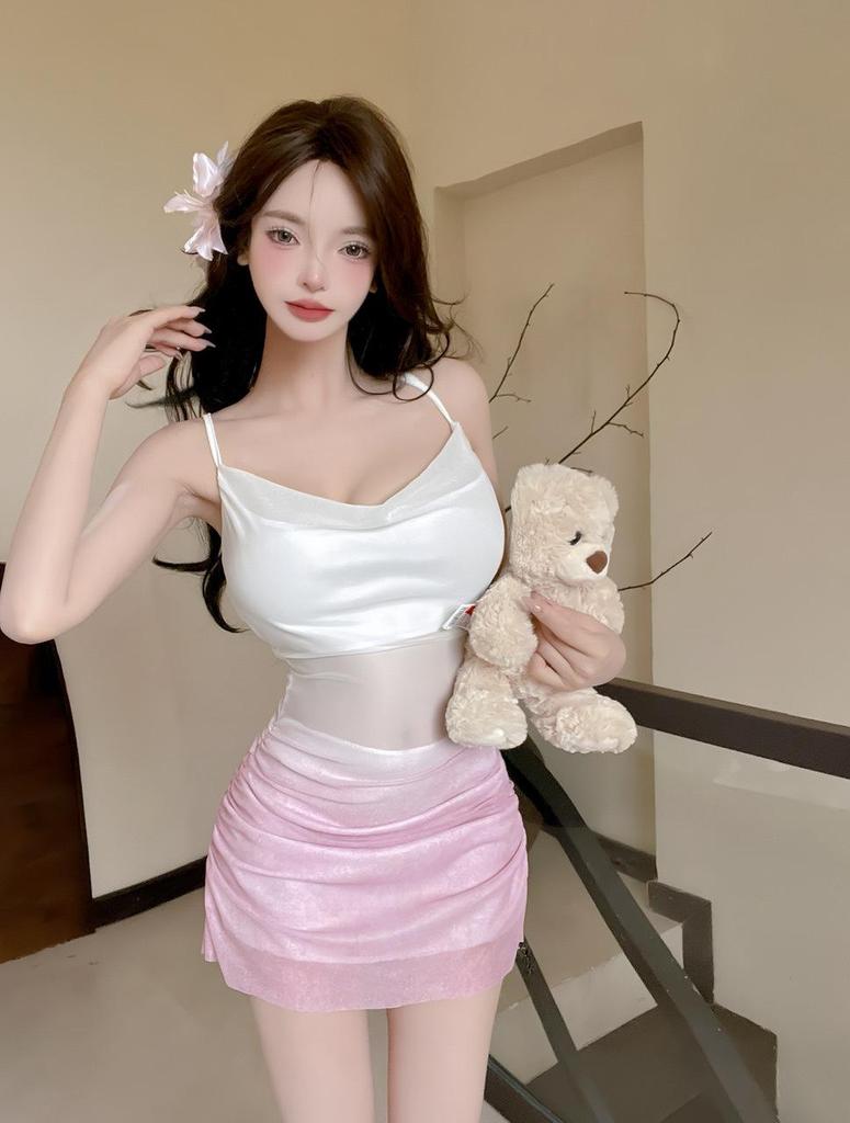 Women's Strapless Sexy Gradient Dress - 2026 New Short Tight Hip Wrap Skirt