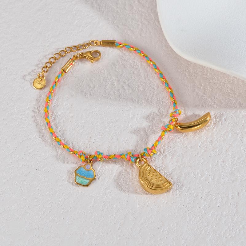 European And American Retro Multi-Element Bracelet For Women Celebrity Style Does Not Fade 18K Gold Fashionable Ladies Jewelry