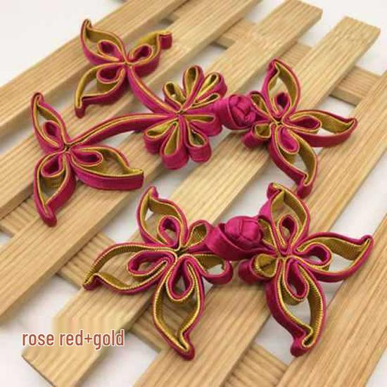 Ręcznie robione guziki Żabki 3D: Retro Kwiatowy Cheongsam Garnitur Tang Dekoracja