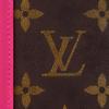 Louis Vuitton Colormania Pocket Organizer Letter Logo Flap Closure Coated Canvas Card Holder Men Wallets Pink Brown M12831