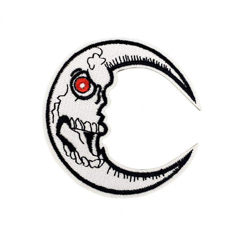 Punk Series Skull Embroidered Decorative Patch for Clothing