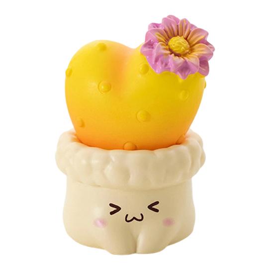 Mini Figurine Cactus Mignon en Résine Ornement Miniature Plante en Pot Petite Plante Cactus Artificiel Faux pour Tableau de Bord de Voiture Bureau à Domicile