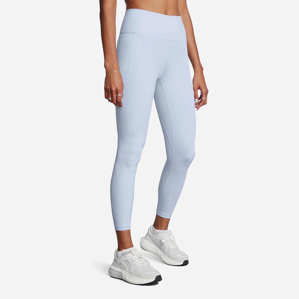Under Armour Solid Color Comfortable Versatile Mid-Rise Sports Long Pants Women Bottoms Blue 6000328-464