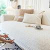 Cream Style Plush Sofa Mat Four Seasons Universal Anti Slip Seat Cushion Fur Ball Edge Autumn  Winter Leather Sofa Cover