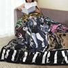 Warm Soft Blanket Travel Huntrix Girl Kpop Demon Hunter Movie Bedding Throws Flannel Bedspread For Home Decor Sofa Bed Cover
