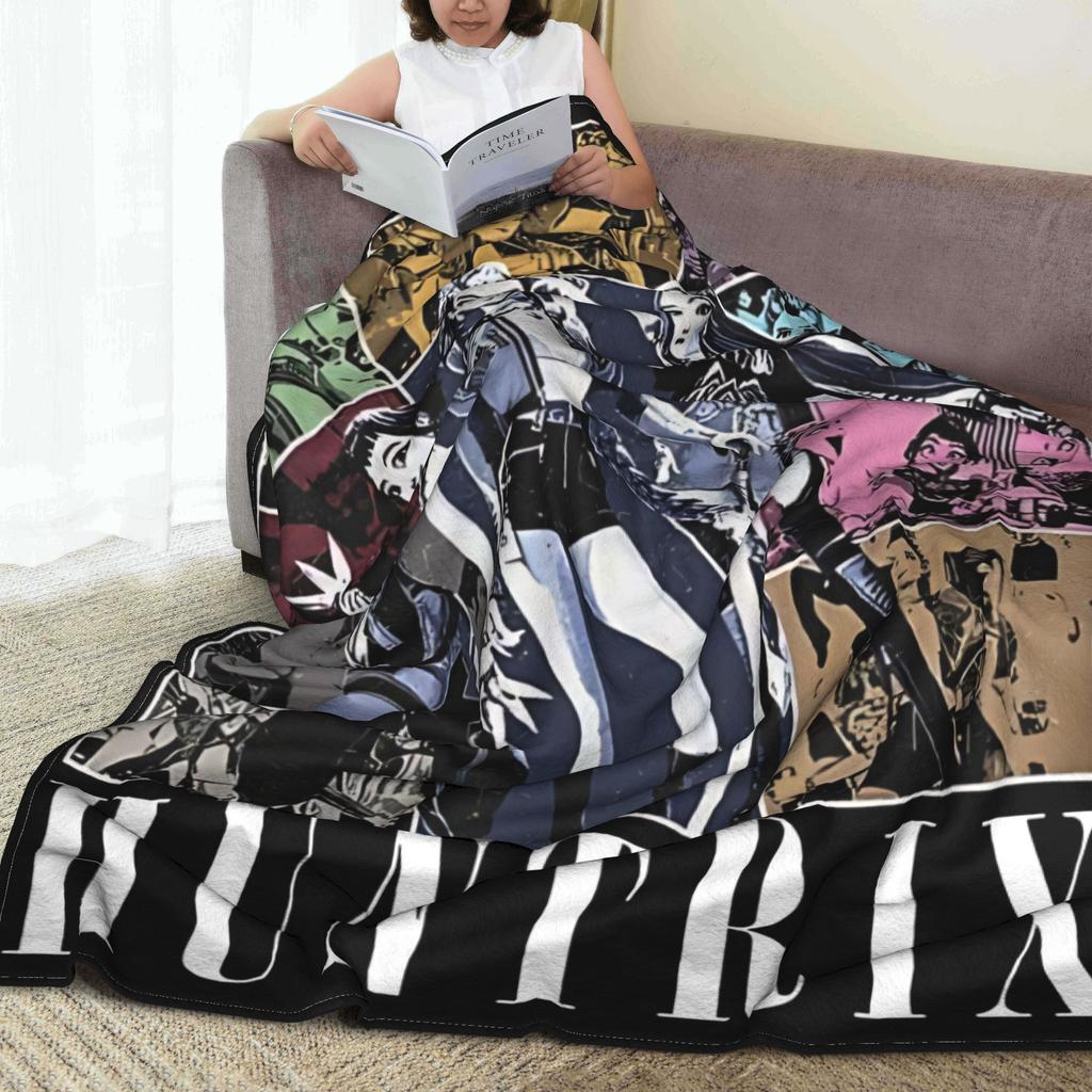 Warm Soft Blanket Travel Huntrix Girl Kpop Demon Hunter Movie Bedding Throws Flannel Bedspread For Home Decor Sofa Bed Cover