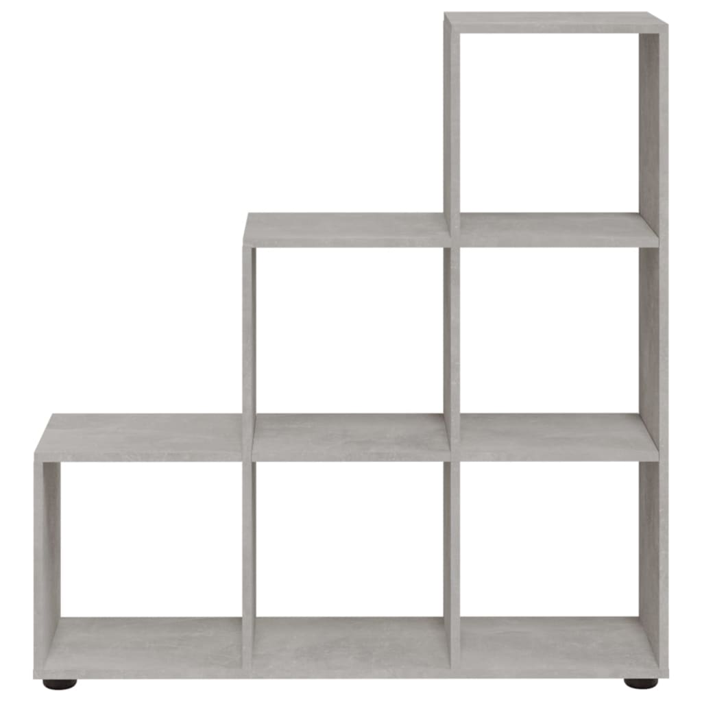 Vidaxl Regał Schodkowy, Szary Beton, 107 Cm, Materiał Drewnopochodny