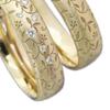 Finger Ring Flower Carved Elegant Exquisite Workmanship Couple Engraved Band Ring for Gift