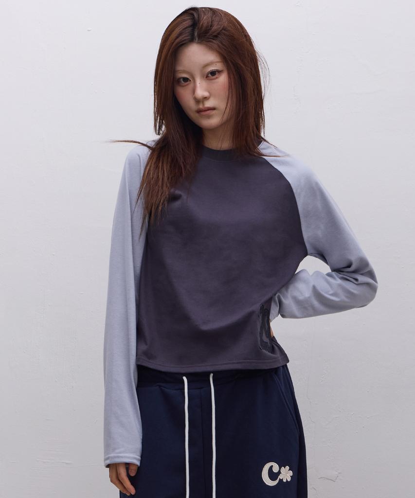 Ebeulisi 29 Patch Raglan Long Sleeve (Sky Blue)