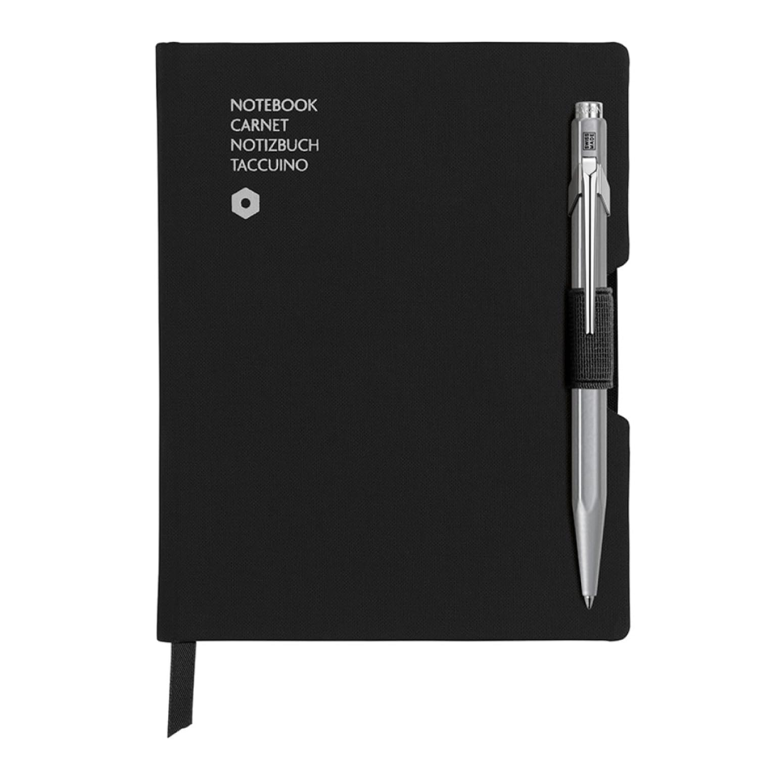 

Caran d Ache Gift Set 849 NF8491-452 Black A6 Notebook with Silver Ballpoint Pen, Officially Imported