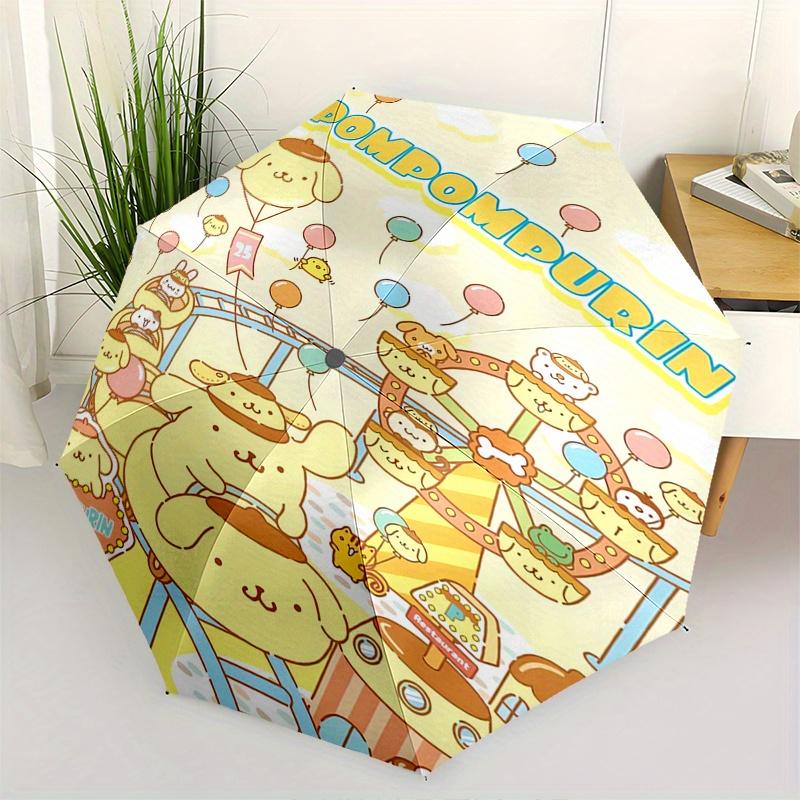 

Pompompurin,Cute Automatic Folding Umbrella Simple 8 Rib Design, Bright Cartoon Pattern, Durable Iron Frame, Suitable For Travel, Outdoor, B