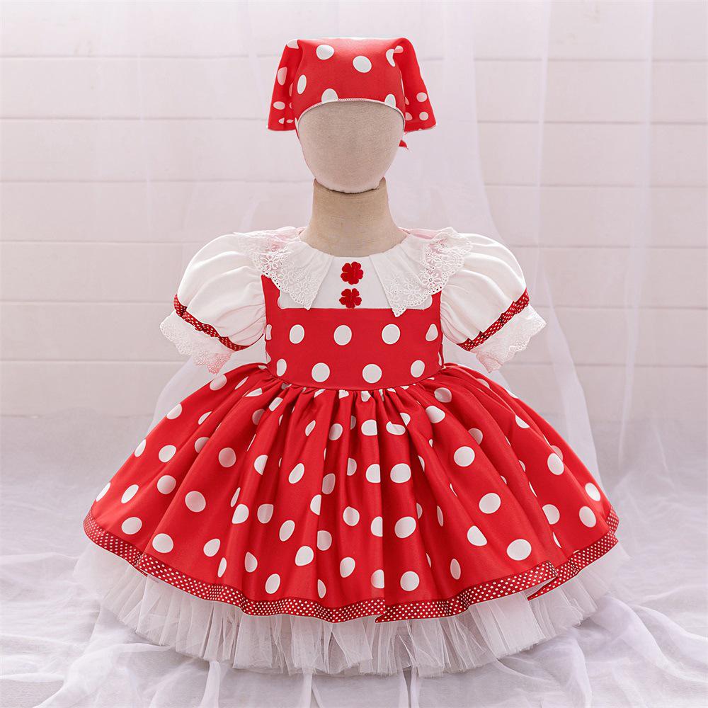 Masha and the Bear Princess Cosplay Dress with Hat 100cm/18-24 Months красный